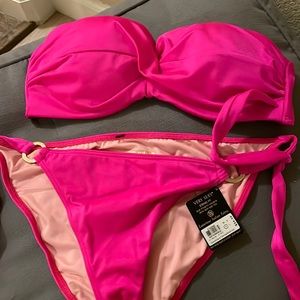 Victoria’s Secret 2 pc swimsuit set size medium button and top 34D
